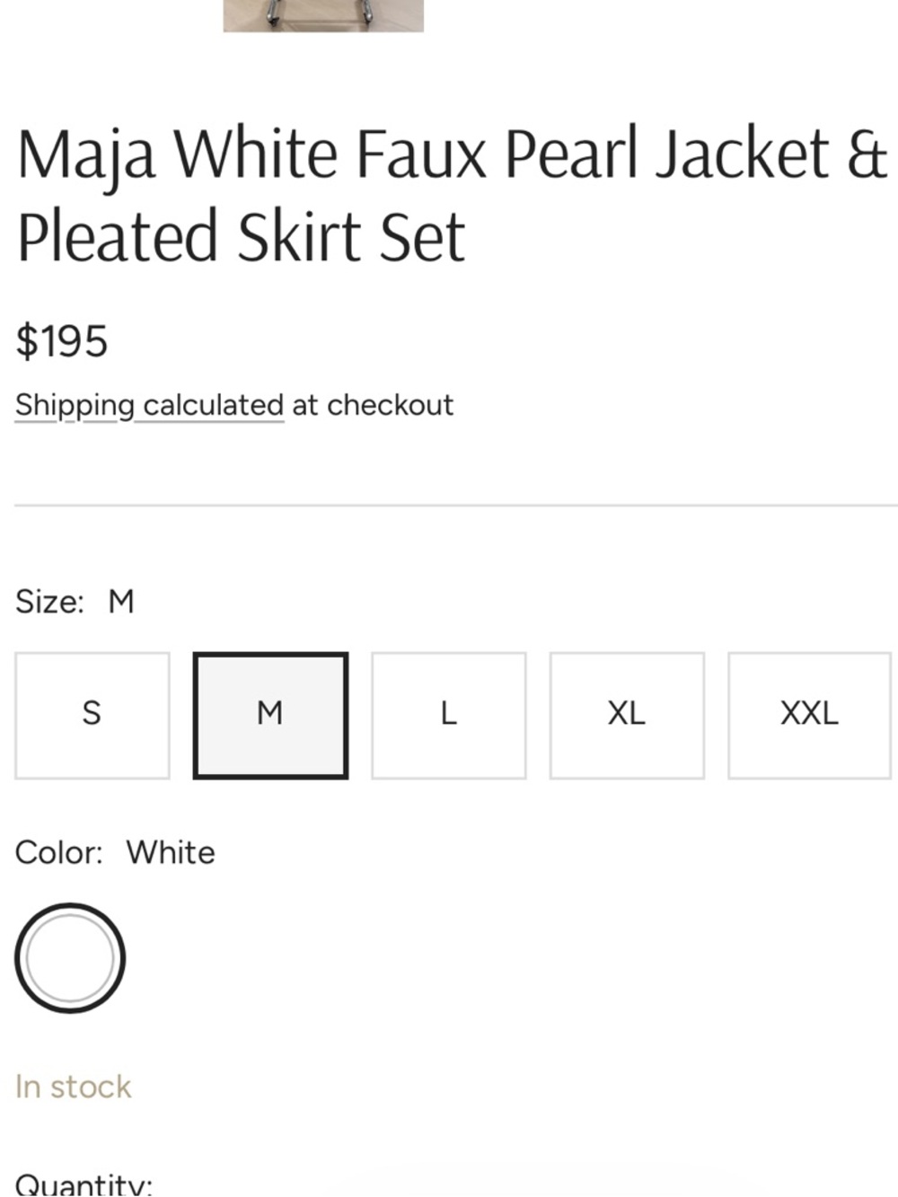 Cream Two-Piece Pleated Skirt with Jacket - Picture 3 of 9
